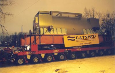 Lielgabarīta aprīkojuma 300 tonnas transportēšana Nīderlande – Latvija